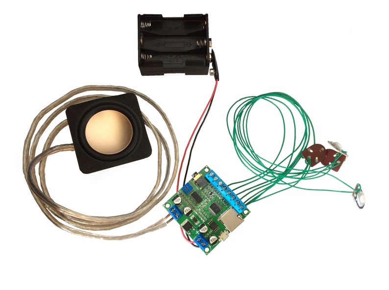 Speaker and Battery Box for Cosplay and Halloween 4 Buttons MP3 player with Buttons