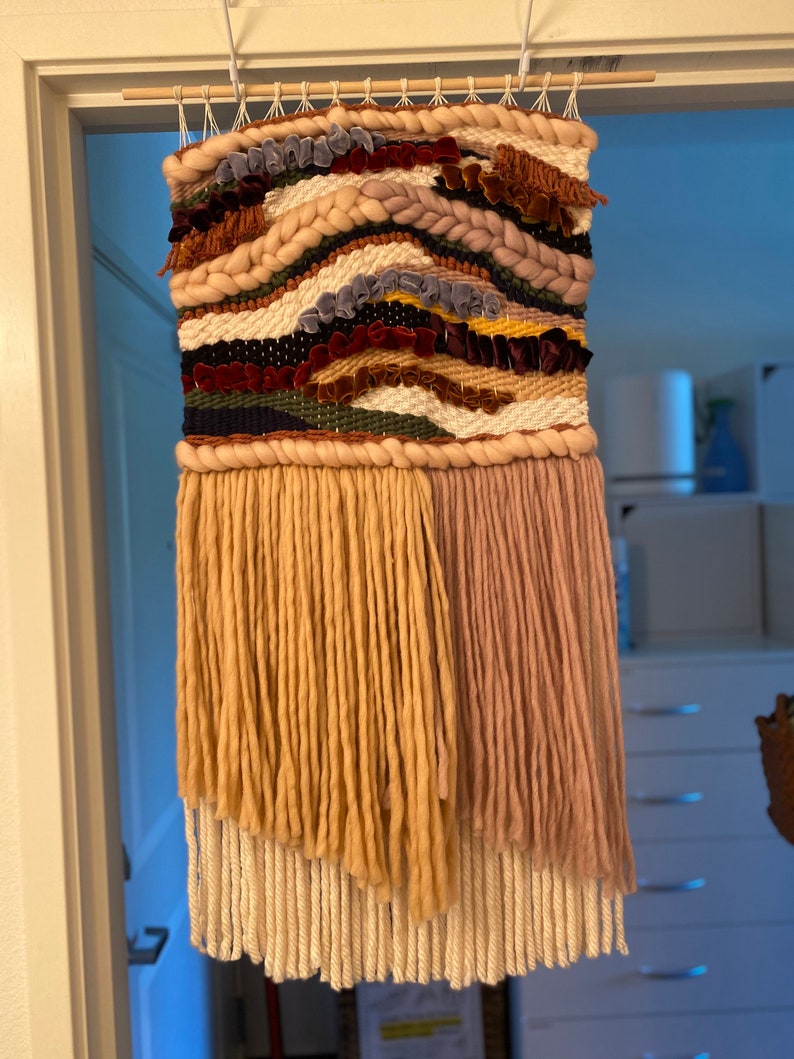 Velvet Textured Woven Wall Hanging Etsy