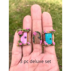 Deluxe dollhouse miniature 1:6 scale fairy door, 1/6 scale miniature door, tiny fairy door, tiny fairy garden, dollhouse miniatures