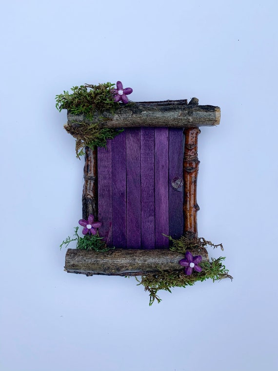 Purple fairy door, fairy garden door, Fairy garden accessories, fairy door, fairy decor, fairy door for wall, Gardening gifts, outdoors