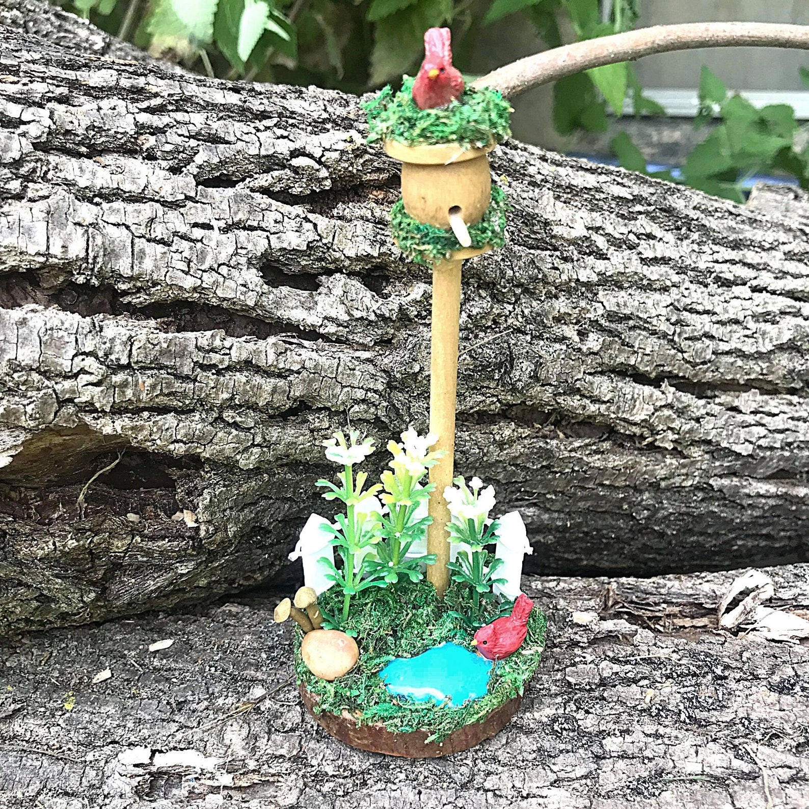 Fairy garden accessories miniature bird feeder miniature Etsy