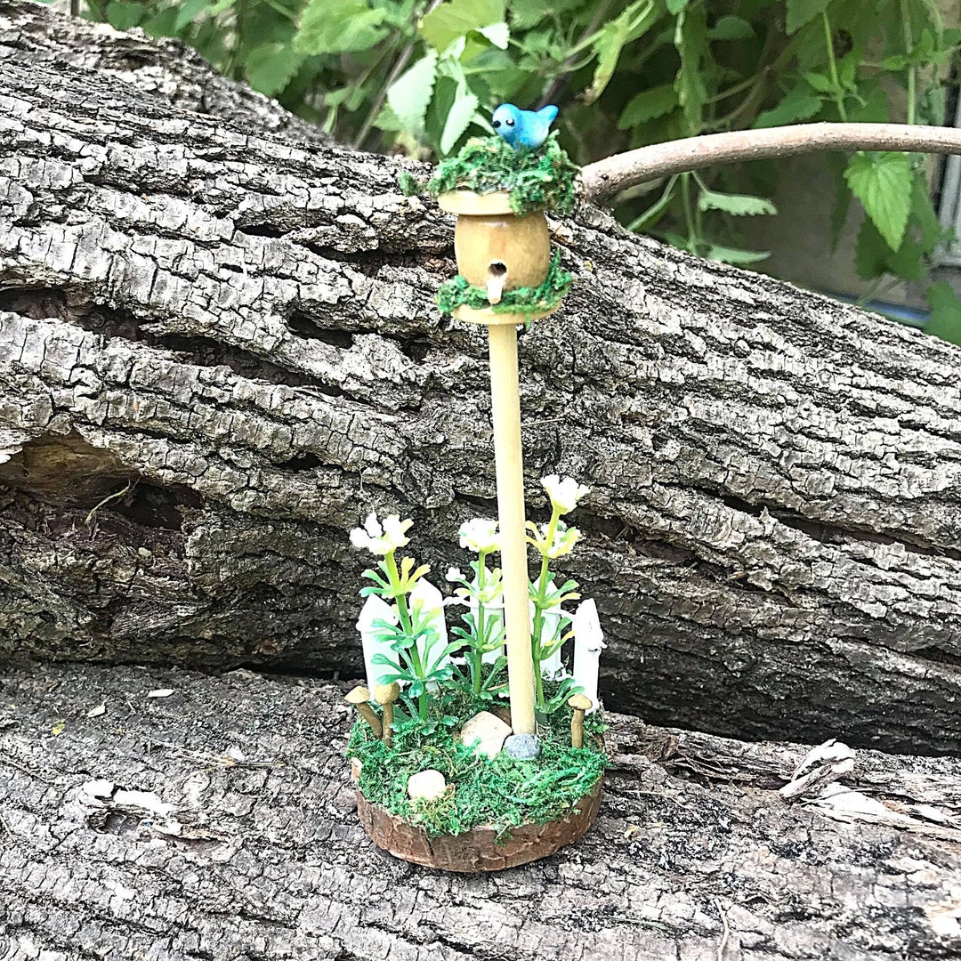 Fairy Garden Bird House Miniature Bird House Fairy Garden Etsy