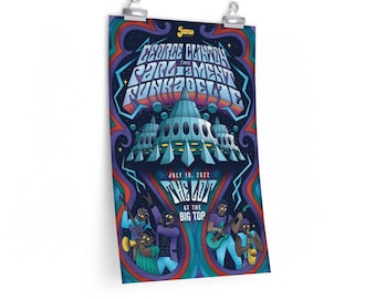 George Clinton + Parliament Funkadelic Commemorative Show Affiche 12"x18 »