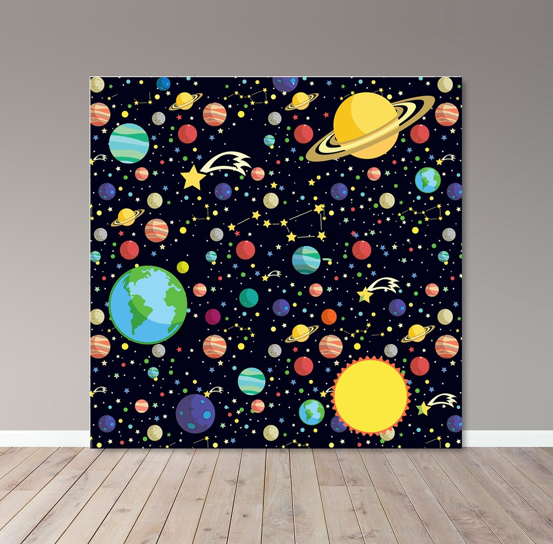 Planets Party Backdrop - Outer Space Banner (digital File) - Etsy
