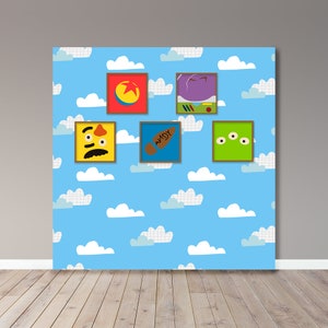 おもちゃの背景 - 子供のパーティー - パーティー - パーティーバナー - デジタルファイル - 印刷可能 - バナー 00122