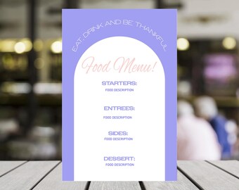 20 x 30 cm - Menu - Panneau en mousse mince - Imprimable - Expédition