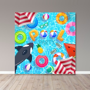 Pool Party  - Kid Party - Teen Party - Party - Girl Party - Boy Party - Party Banner - Digital File - Printable - Banner 00028
