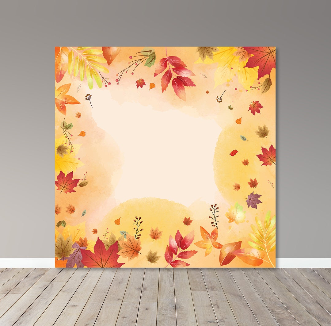 Fall Program Backdrop Autumn Leaves Party Backdrop โ Personalized Fall Banner (digital File ...