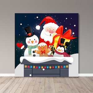 Christmas Backdrop - Digital File - Event  - Party Banner- Christmas - Printable