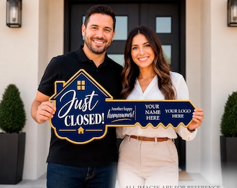 Giant Realtor Sold Key Sign - Real Estate Closing Gift - New Home Buyer Photo Prop