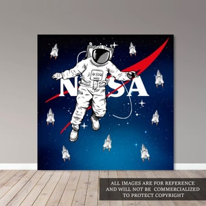 NASA Backdrop -  Digital File - Event  - Party Banner - Baby - Printable - Banner 000148