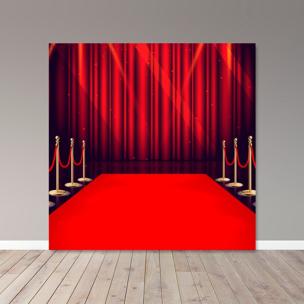 Red Carpet Backdrop - Digital File - Teen Party - Kid Party - Party - Party Banner - Printable - Banner 000156