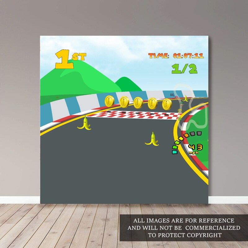 Mario Kart Banner - Etsy
