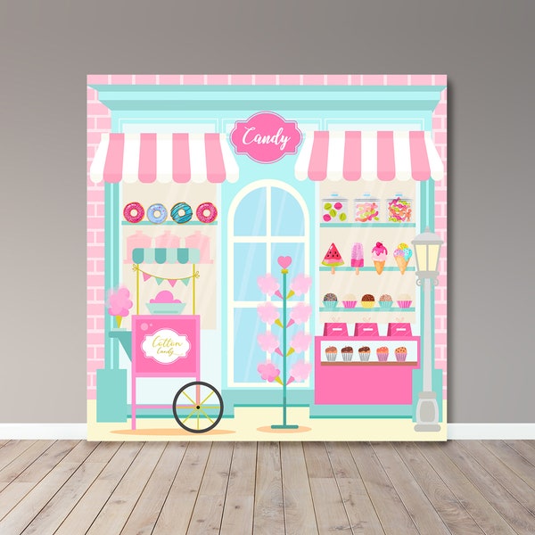 Candy Shop Backdrop -Teen Party - Kid Party - Party - Party Banner - Archivo digital - Imprimible -