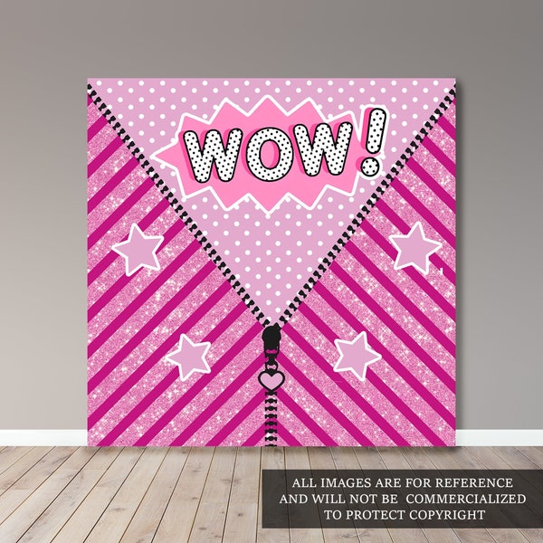 Surprise Backdrop -  Digital File -Teen Party - Kid Party - Party - Party Banner - Printable - Game- LOL