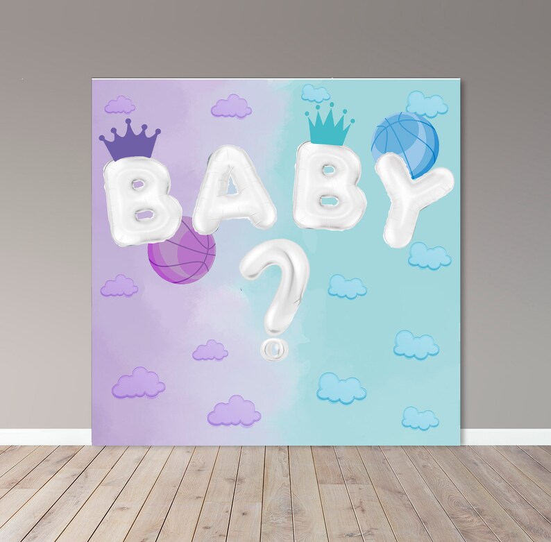 Gender Reveal Backdrop Digital File Event Pastel Colors Etsy