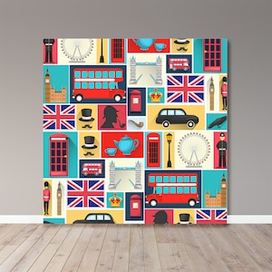 LONDON  Backdrop -  Digital File - Event  - Party Banner - Printable - Banner 000140