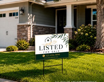 Custom Realtor Yard Sign – Coroplast Real Estate Lawn Sign (24"x18")