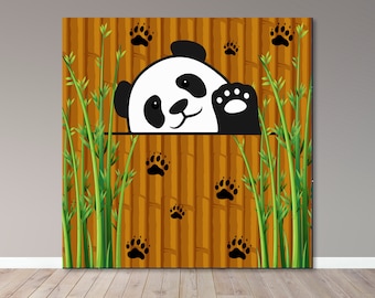 Décor de fête sur le thème des pandas – Bannière panda à imprimer (fichier numérique)