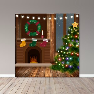 Christmas Backdrop - Digital File - Event  - Party Banner- Christmas - Printable - Banner 000136