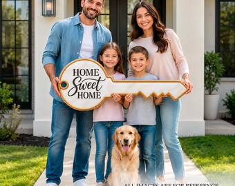 Giant Realtor Sold Key Sign - Real Estate Closing Gift - New Home Buyer Photo Prop