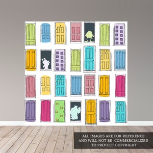 Monsters Backdrop - Digital File - Kid Party-  Party Banner - Printable