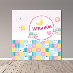 It&#39;s A Girl Backdrop -  Digital File - Event - Pastel Colors - Party Banner - Baby - Printable - Banner 00034