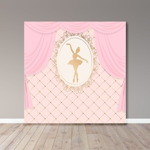 Ballet Backdrop- Digital File - Evento - Girl Party - Colores Pastel - Party Banner - Baby - Imprimible