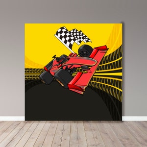 Tło samochodu wyścigowego - Plik cyfrowy - Impreza dla nastolatków - Impreza dla dzieci - Impreza - Baner na imprezę - Do druku - Baner 00071