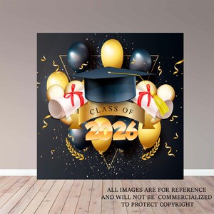 Graduation Backdrop - Digital File - Grad Party-  Party Banner - Printable