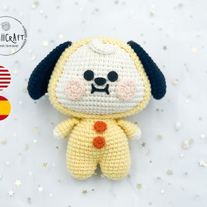 Crochet Kpop Doll Yellow Puppy Chimmy Amigurumi Pattern. PDF File. Instant Download