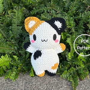 Crochet Cat Pattern Mina The Calico Kitten Plushie. Amigurumi Cat Pattern. PDF Pattern. Instant Download Pattern
