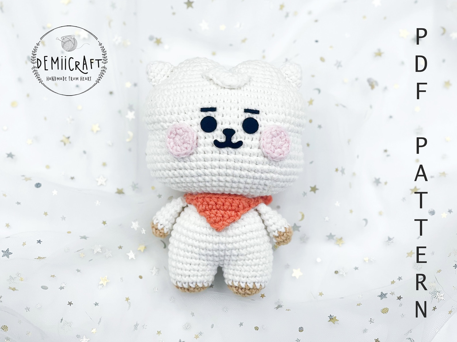 BT21 Baby RJ Amigurumi Crochet Pattern. PDF File. Instant Etsy