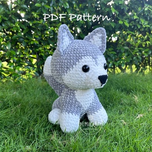Crochet Dog Pattern BoBo The Husky Puppy Plushie. Amigurumi Dog Pattern. PDF Pattern. Instant Download Pattern