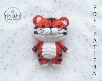 Crochet Tiger Pattern Jame The Little Tiger. Amigurumi Pattern. PDF File. Instant Download