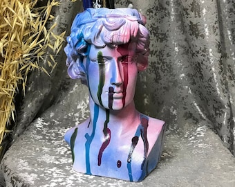 Michelangelo's David Bust Flower Pot | Human Head Vase | Sculpture Planter | Handmade Table Organizer | Greek Mythology Gift | Home Decor