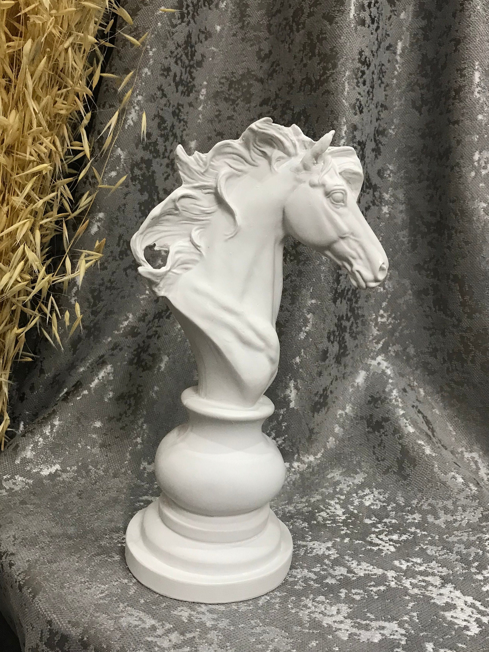 White Knight Chess Piece Life Size Statue