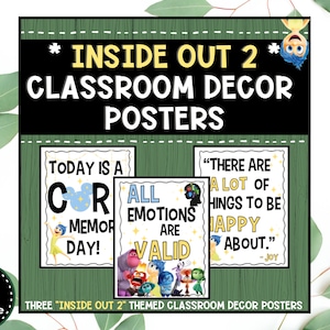 Inside Out 2 Themed Classroom Decor Posters - Back to School