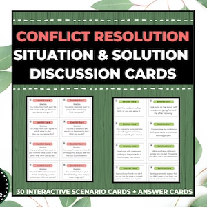 Konfliktlösung Situation & Lösung Diskussionskarte [Spiel]