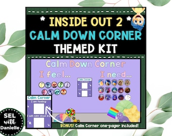 Calm Down Corner - &quot;Inside Out 2&quot; Rainbow Pastel Themed - Classroom Decor/SEL/Back to School