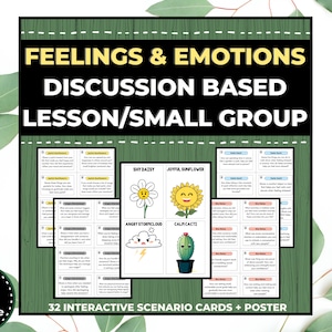 Gefühle & Emotionen Situations-/Diskussionskarten für Unterricht oder kleine Gruppe [SPIEL]