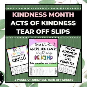 Acts of Kindness Tear Off Slip Sheets [KINDNESS MONAT]