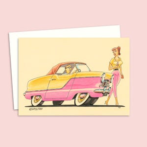 Past Times Grußkarte - Geburtstagskarte mit Fabelhafter 50er Jahre Illustration - Perfekt für Freunde und Familie - Innen leer