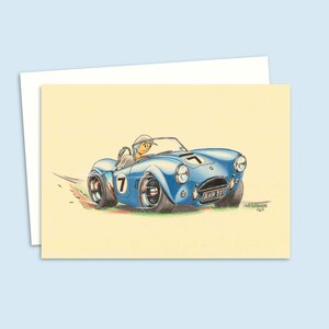 Sports Car Greeting Card - Birthday Card Perfect for Dad, Brother or Friend - Ideal Father's Day Card - Blank Inside for a Personal Message