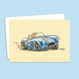 Sports Car Greeting Card - Birthday Card Perfect for Dad, Brother or Friend - Ideal Father's Day Card - Blank Inside for a Personal Message