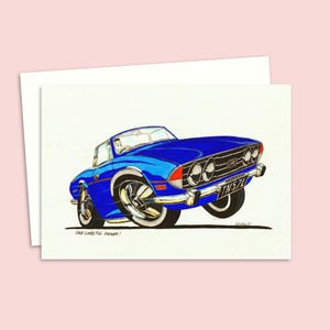 Seventies Geburtstagskarte - Cool Boy Racer Design - Ideal für neue Fahrer - leere Innenseite für Ihre eigene Nachricht