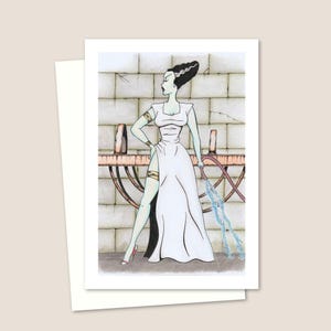 Comic Horror Greeting Card - Original Hand Drawn Design - Perfect for Birthdays & Halloween - Blank Inside