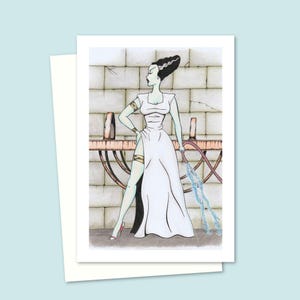 Comic Horror Greeting Card - Original Hand Drawn Design - Perfect for Birthdays & Halloween - Blank Inside