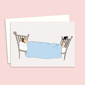 Cat Dad Card - originele kunstwenskaart geïnspireerd door het kattenleven - ideaal voor verjaardagen en Vaderdag - blanco binnenkant voor je eigen bericht