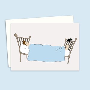 Cat Dad Card - originele kunstwenskaart geïnspireerd door het kattenleven - ideaal voor verjaardagen en Vaderdag - blanco binnenkant voor je eigen bericht